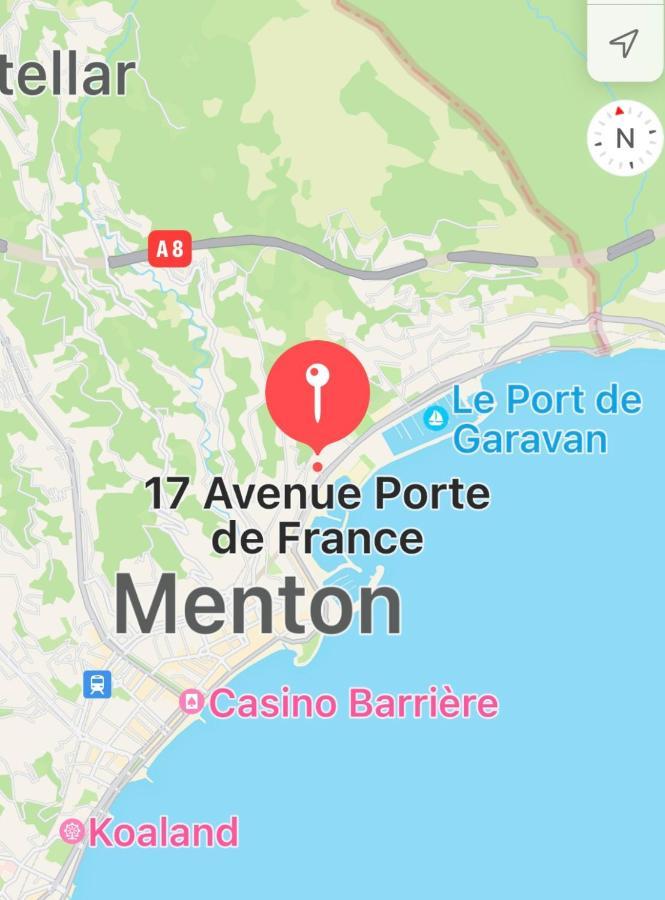 studio 2 pers , 40m2 en bord de mer avec vue mer Menton Extérieur photo